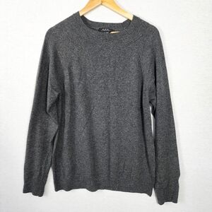 A.P.C. Dark Gray Cashmere Crew Neck Sweater